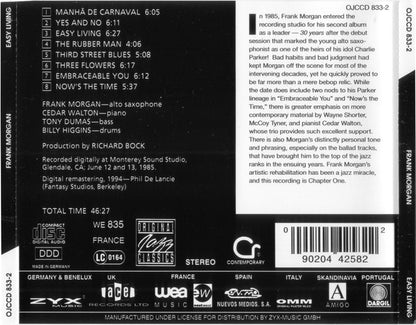 Frank Morgan With Cedar Walton Trio : Easy Living (CD, Album, RM)