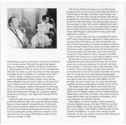 Frank Morgan With Cedar Walton Trio : Easy Living (CD, Album, RM)