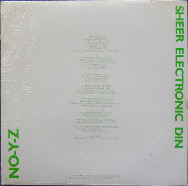 NO-Y-Z : Sheer Electronic Din (LP, Pic)
