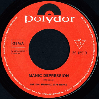 The Jimi Hendrix Experience : Foxy Lady / Manic Depression (7", Single, Mono)