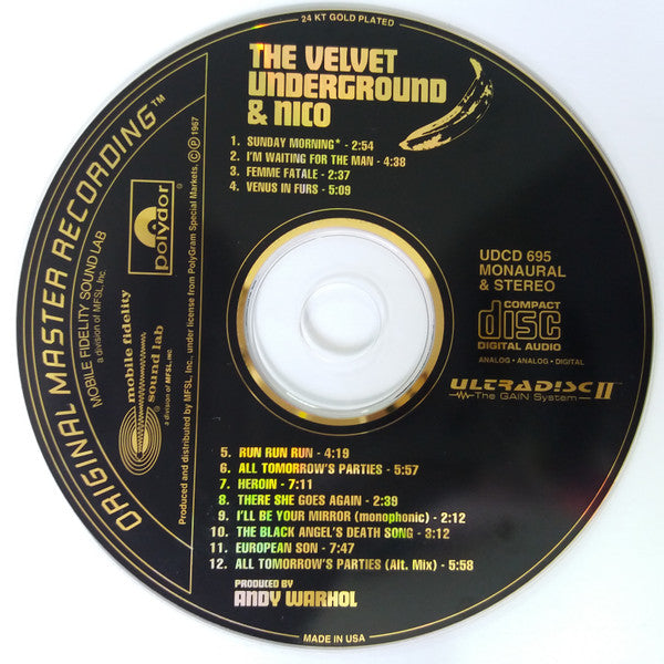 The Velvet Underground & Nico (3) : The Velvet Underground & Nico (CD, Album, Mono, RE, 24 )