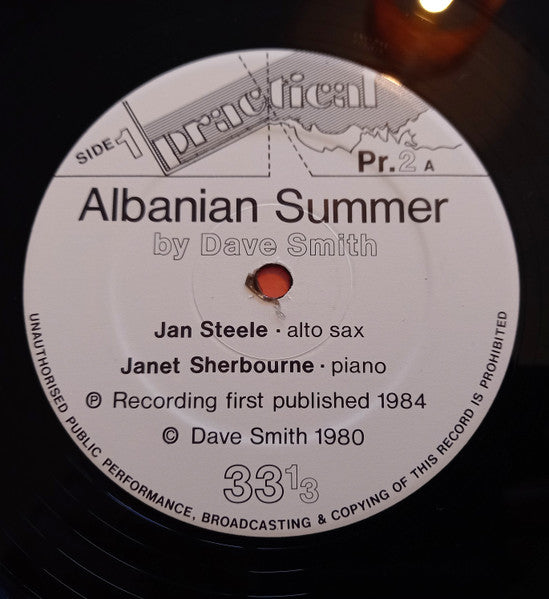 Jan Steele / Janet Sherbourne - Dave Smith (3) : Albanian Summer - An Entertainment (LP, Album)