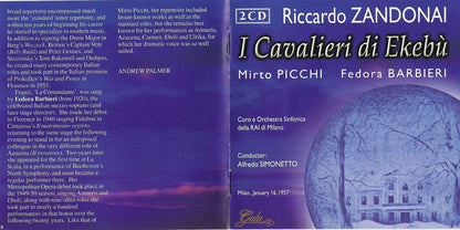 Riccardo Zandonai, Mirto Picchi, Fedora Barbieri, Orchestra Sinfonica Di Milano Della RAI, Alfredo Simonetto : I Cavalieri Di Ekebù (CD, Mono)