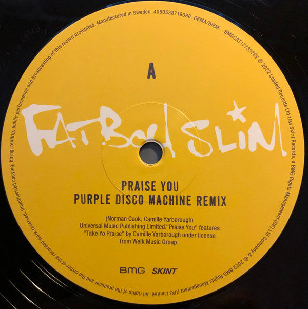 Fatboy Slim : Praise You / Right Here Right Now (12", RSD)