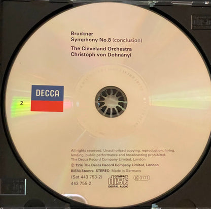 Bruckner*, The Cleveland Orchestra, Christoph von Dohnányi : Symphonies N°3 & 8 (2xCD)