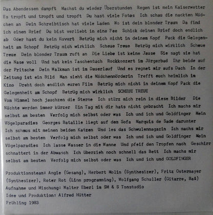 Angie Mörth : Scheue Treue / Goldfinger (7")