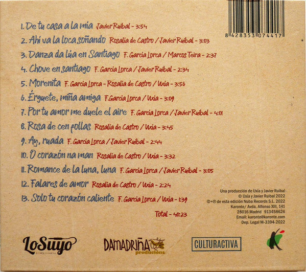 Uxía x Javier Ruibal : De Tu Casa A La Mía (CD, Album)