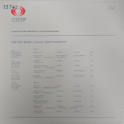 ORF Big Band ; Leitung: Karel Krautgartner : ORF Arbeitsplatte 41/81 (LP, Transcription)