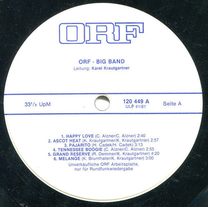 ORF Big Band ; Leitung: Karel Krautgartner : ORF Arbeitsplatte 41/81 (LP, Transcription)