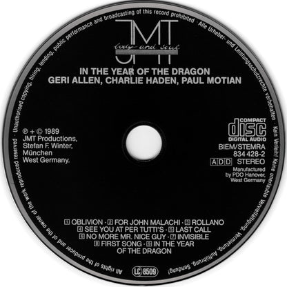 Geri Allen, Charlie Haden, Paul Motian : In The Year Of The Dragon (CD, Album)