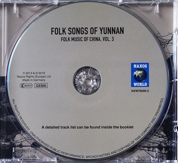 Wa (4), Blang, De'ang* : Folk Songs Of Yunnan (CD)