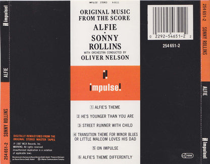 Sonny Rollins : Original Music From The Score Alfie (CD, Album, RE, RM)