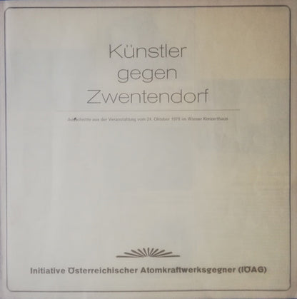 Various : Künstler Gegen Zwentendorf (LP, Album)