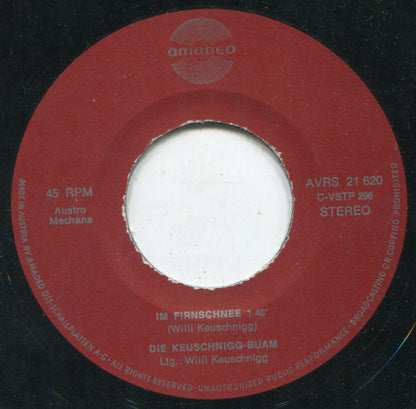 Annemarie Pröll Mit Den Keuschnigg Buam : Schnelle Pisten (7", Single)