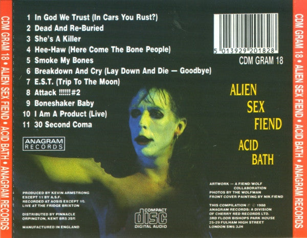 Alien Sex Fiend : Acid Bath (CD, Album)