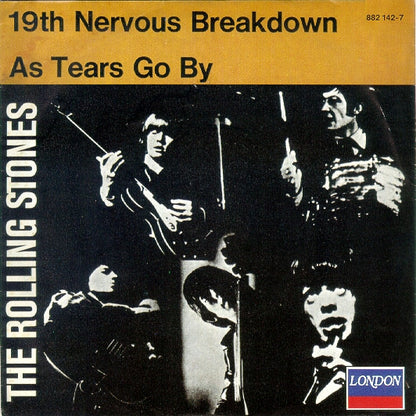The Rolling Stones : 19th Nervous Breakdown / As Tears Go By (7", Single, RE)