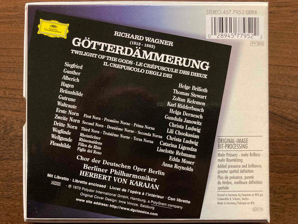 Richard Wagner, Berliner Philharmoniker, Herbert Von Karajan : Götterdämmerung (Box, Hin + 4xCD, Album, RE, RM, Uni)