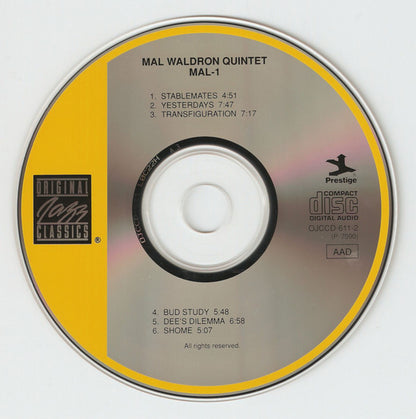 Mal Waldron Quintet : Mal-1 (CD, Album, Mono, RE, RM)