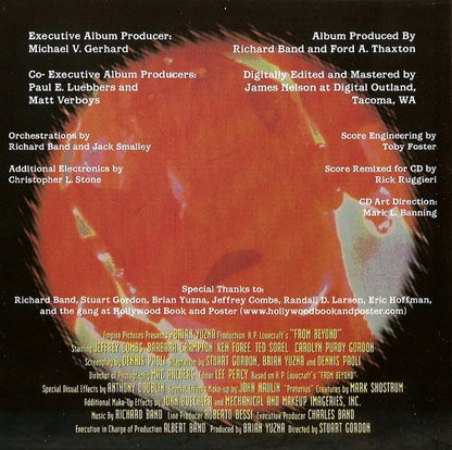 Richard Band, The Arkham Philharmonic Orchestra : H.P. Lovecraft's From Beyond (Original Motion Picture Soundtrack) (CD, Album, Ltd, Num, RM)