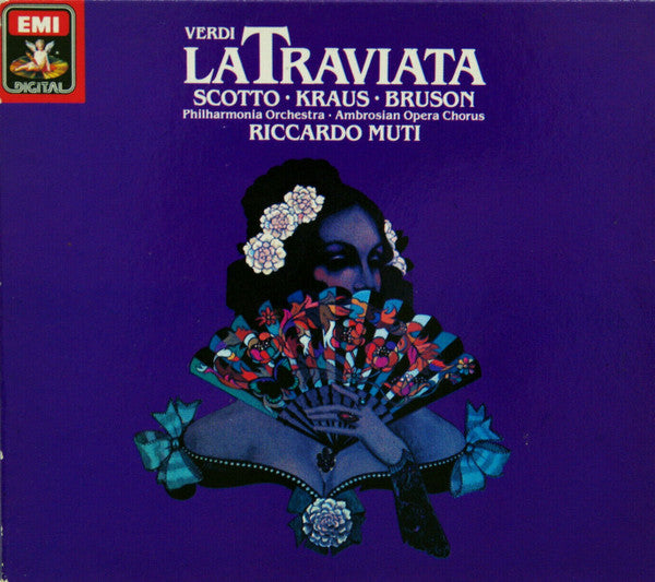 Verdi* - Scotto* · Kraus* · Bruson* · Philharmonia Orchestra · Ambrosian Opera Chorus* · Riccardo Muti : La Traviata (2xCD, Album, RE + Box, Sli)
