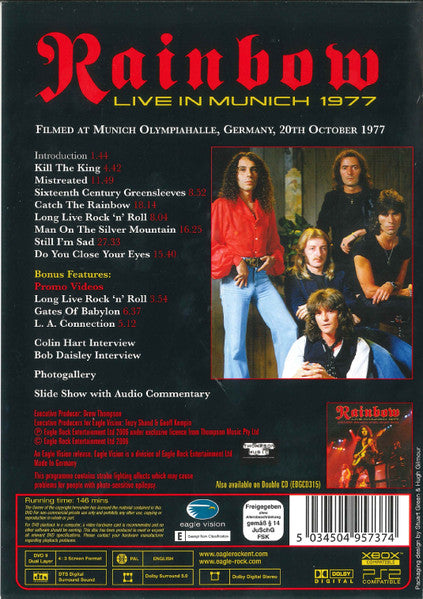 Rainbow : Live In Munich 1977 (DVD-V, Multichannel, PAL)