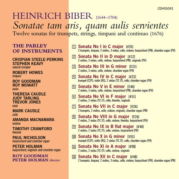 Heinrich Ignaz Franz Biber - The Parley Of Instruments : Sonatae Tam Aris, Quam Aulis Servientes (CD, RE)