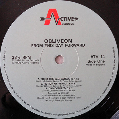 Obliveon : From This Day Forward (LP, Album)