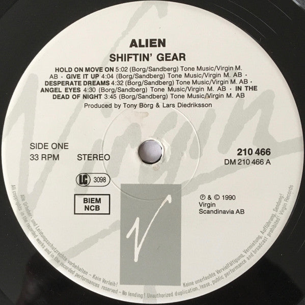 Alien (7) : Shiftin' Gear (LP, Album)