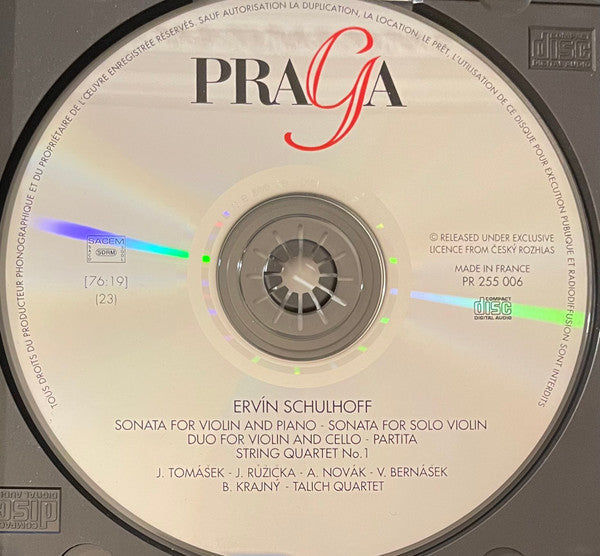 Erwin Schulhoff : Centenary Edition.  Chamber Music.  (CD, Comp)