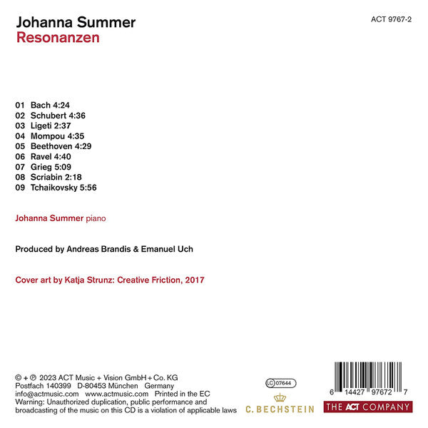 Johanna Summer : Resonanzen (CD, Album)