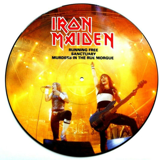 Iron Maiden : Running Free (12", Single, Pic)
