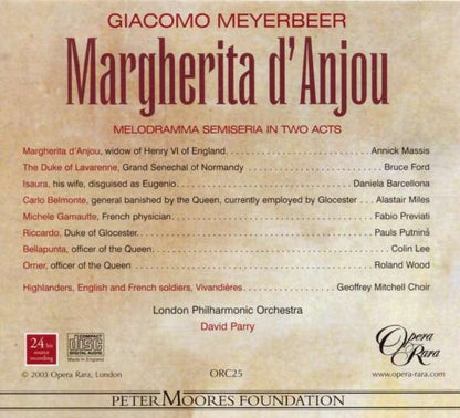 Giacomo Meyerbeer : Margherita d'Anjou (CD)