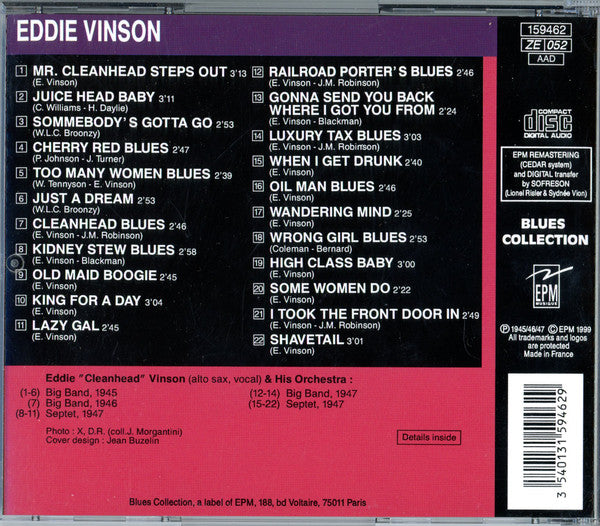 Eddie "Cleanhead" Vinson : Cleanhead Blues 1945-1947 (CD, Album)