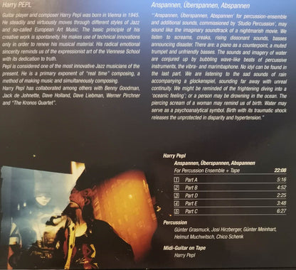 Studio Percussion : Plays Harry Pepl / Wolfgang Muthspiel / Armin Pokorn (CD, Album)