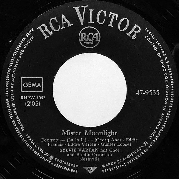 Sylvie Vartan : Mister Moonlight / Ja Oder Nein (7", Single)
