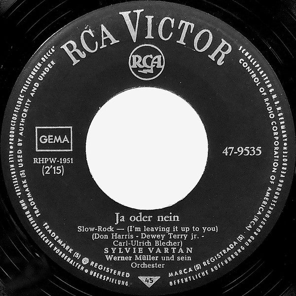 Sylvie Vartan : Mister Moonlight / Ja Oder Nein (7", Single)