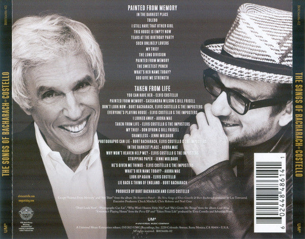 Burt Bacharach & Elvis Costello : The Songs Of Bacharach & Costello (2xCD, Album, RE)