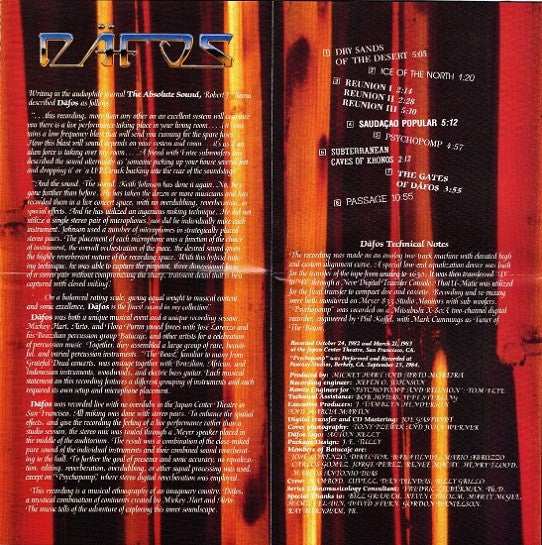 Mickey Hart, Airto Moreira, Flora Purim : Däfos (CD, Album, RE)