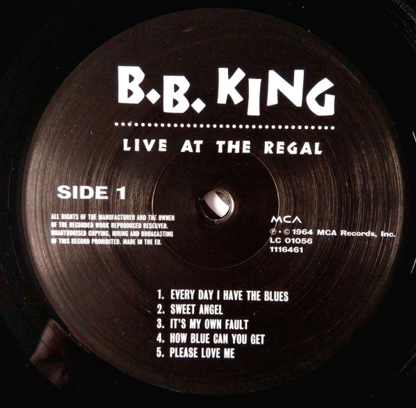 B.B. King : Live At The Regal (LP, Album, RE, 180)