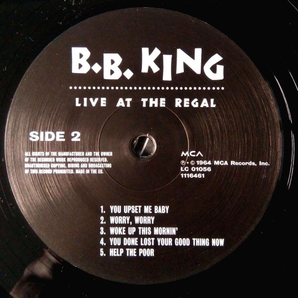 B.B. King : Live At The Regal (LP, Album, RE, 180)