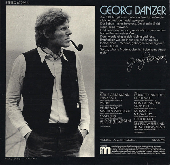 Georg Danzer : Der Tätowierer Und Die Mondprinzessin (LP, Album)