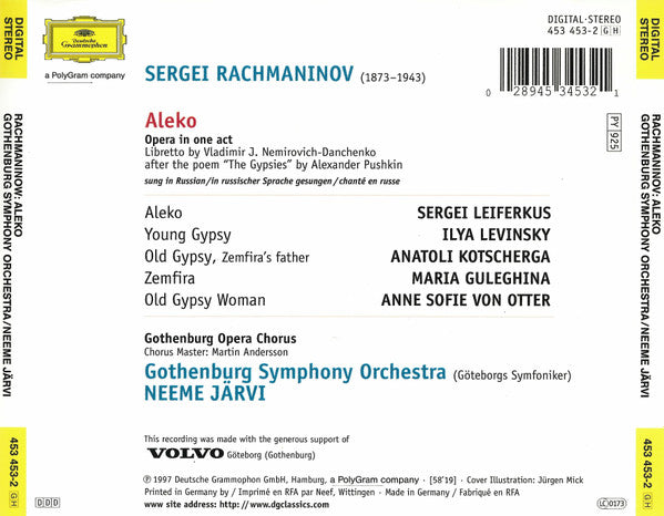 Rachmaninov* – Gothenburg Symphony Orchestra*, Neeme Järvi : Aleko · Francesca Da Rimini · The Miserly Knight (CD, Album + CD, Album + CD, Album + Box, Comp)
