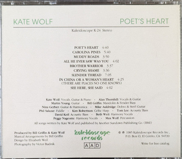 Kate Wolf : Poet's Heart (CD)