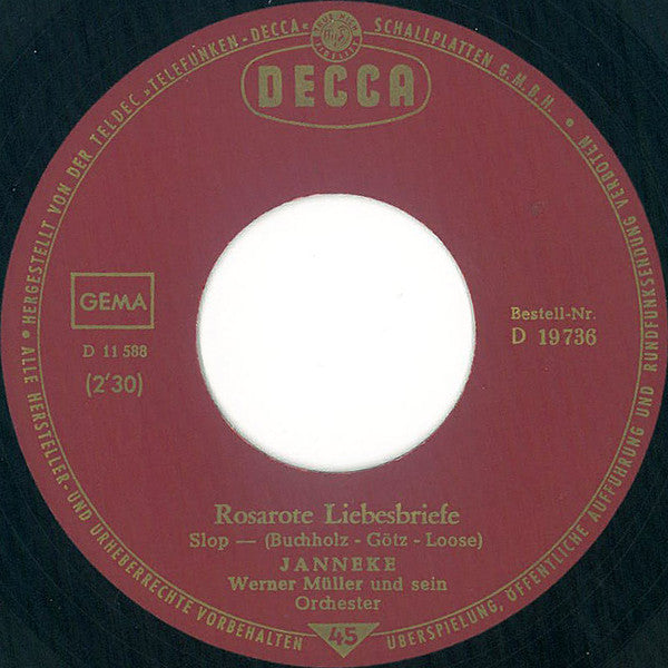 Janneke Peper : Rosarote Liebesbriefe / Skibbeldibabdi-Baby (7", Single)