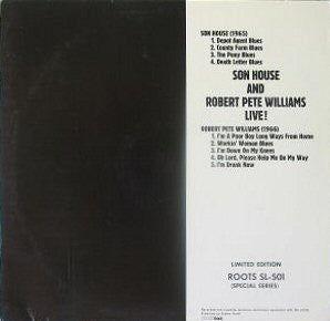 Son House And Robert Pete Williams : Live! (LP, Ltd)