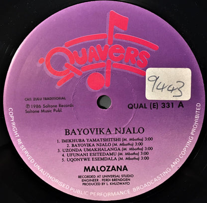 Malozana : Bayovika Njalo (LP, Album)