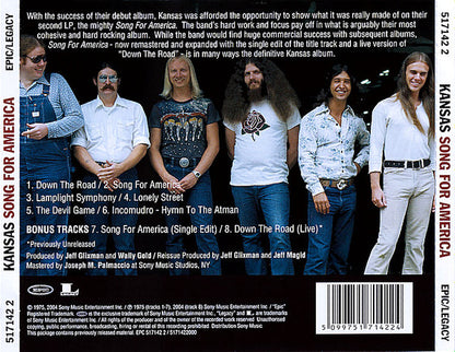 Kansas (2) : Song For America (CD, Album, RE, RM)