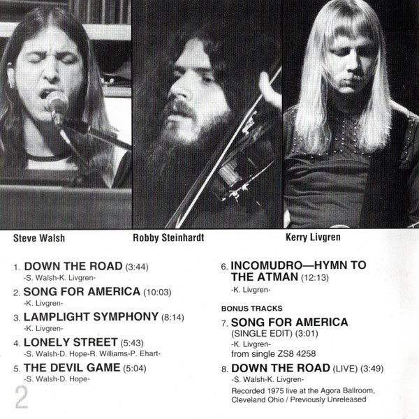 Kansas (2) : Song For America (CD, Album, RE, RM)