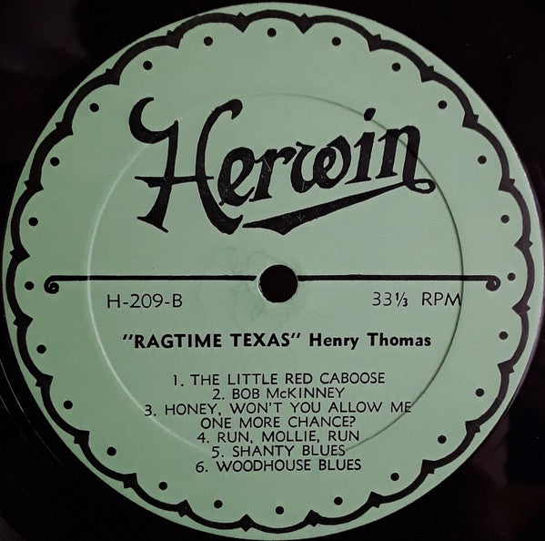 Henry Thomas : Ragtime Texas (Complete Recorded Works - 1927 to 1929 - In Chronological Order) (2xLP, Comp)