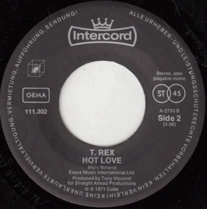 T. Rex : Get It On / Hot Love (7", Single, RE)